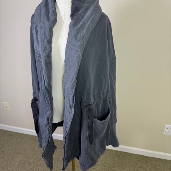 Free People Cmon Cardi Oversized Hooded Open Jacket US Women's L - Picture 3 of 9